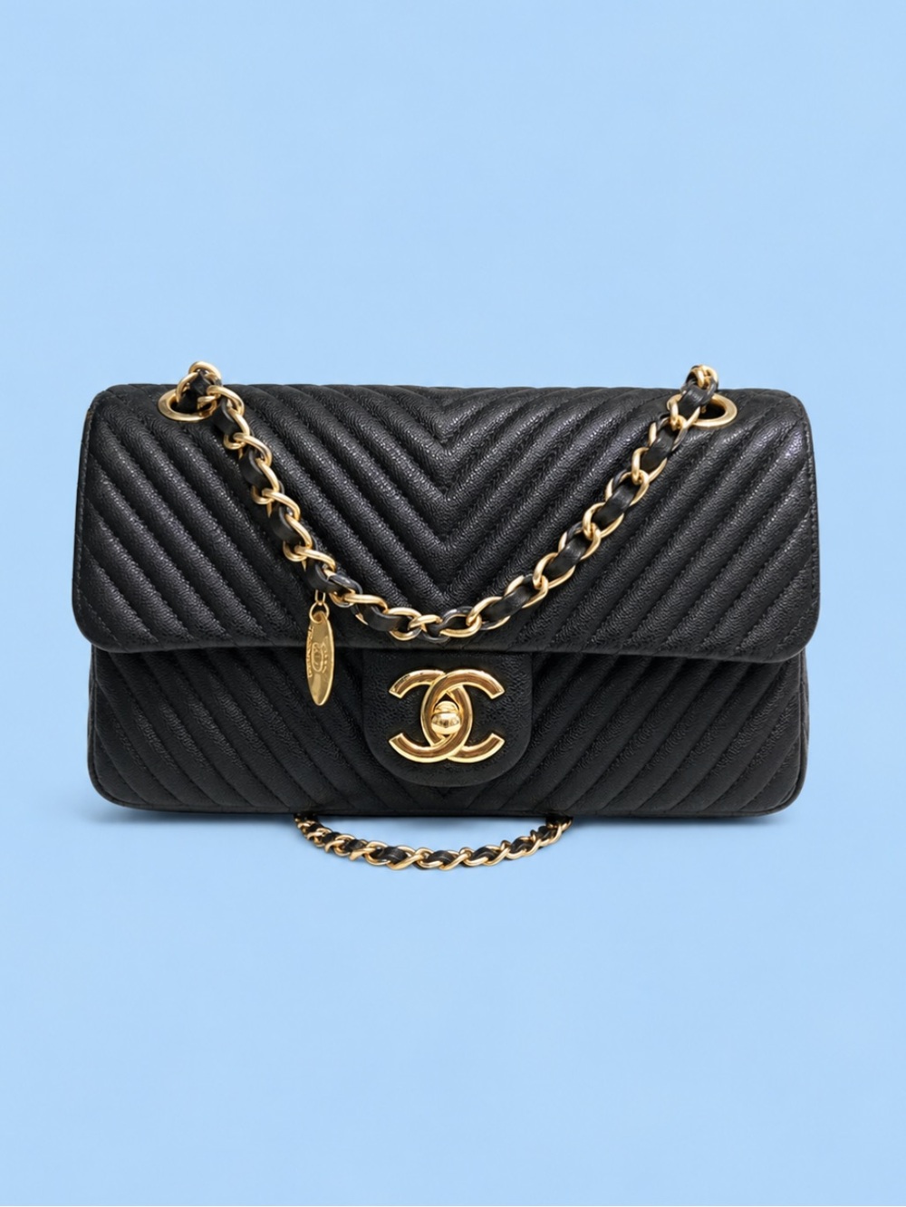 🔥CHANEL Chevron Mini Rectangle Flap